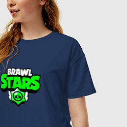 Футболка оверсайз женская BRAWLSTARS, цвет: тёмно-синий — фото 2