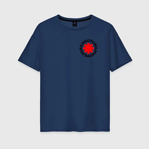 Женская футболка оверсайз RED HOT CHILI PEPPERS / Тёмно-синий – фото 1