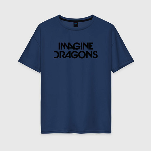 Женская футболка оверсайз IMAGINE DRAGONS / Тёмно-синий – фото 1