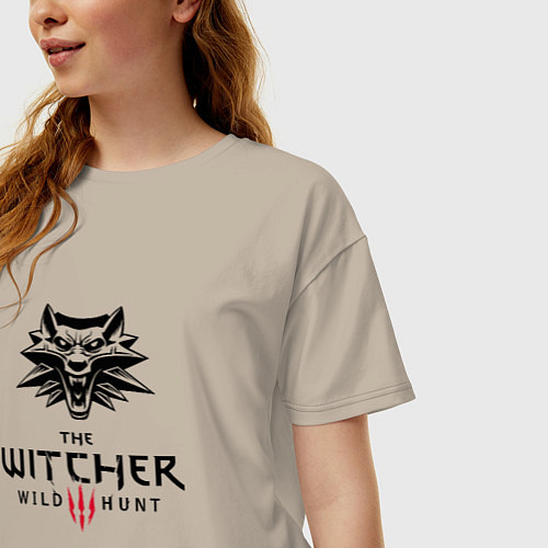 Женская футболка оверсайз THE WITCHER 3:WILD HUNT / Миндальный – фото 3