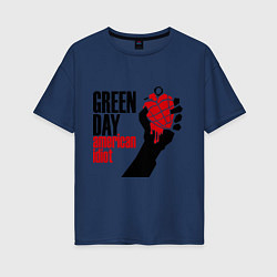 Футболка оверсайз женская Green Day: American idiot, цвет: тёмно-синий