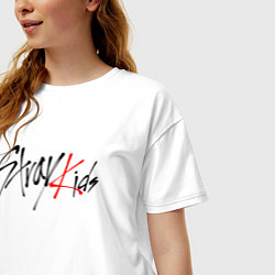 Футболка оверсайз женская STRAY KIDS FELIX, цвет: белый — фото 2