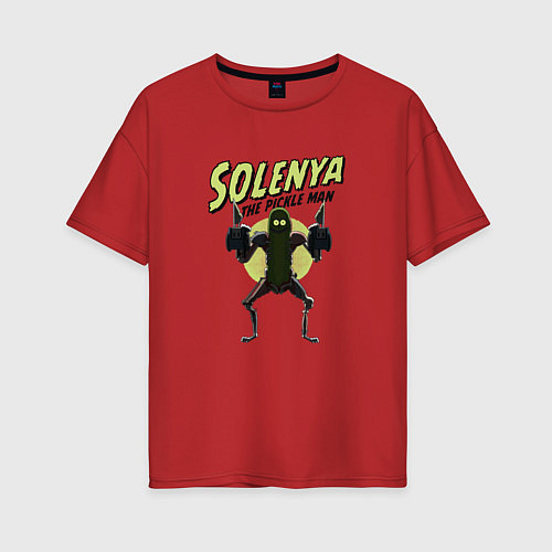 Женская футболка оверсайз Solenya: The Pickle Man / Красный – фото 1