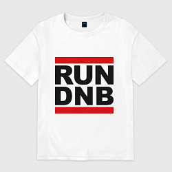 Футболка оверсайз женская RUN DNB, цвет: белый