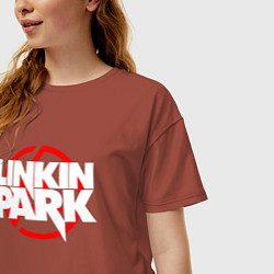 Футболка оверсайз женская LINKIN PARK, цвет: кирпичный — фото 2