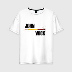 Футболка оверсайз женская John Wick, цвет: белый