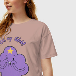 Футболка оверсайз женская Oh, my Glob!, цвет: пыльно-розовый — фото 2