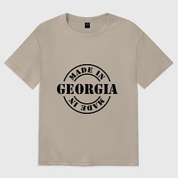 Футболка оверсайз женская Made in Georgia (сделано в Грузии), цвет: миндальный