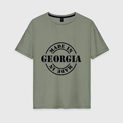 Футболка оверсайз женская Made in Georgia (сделано в Грузии), цвет: авокадо