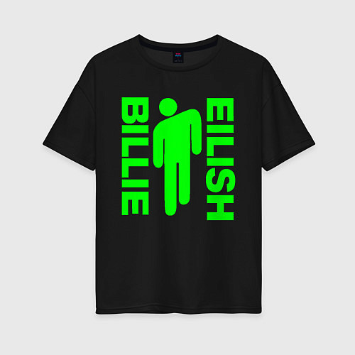 Женская футболка оверсайз BILLIE EILISH / Черный – фото 1