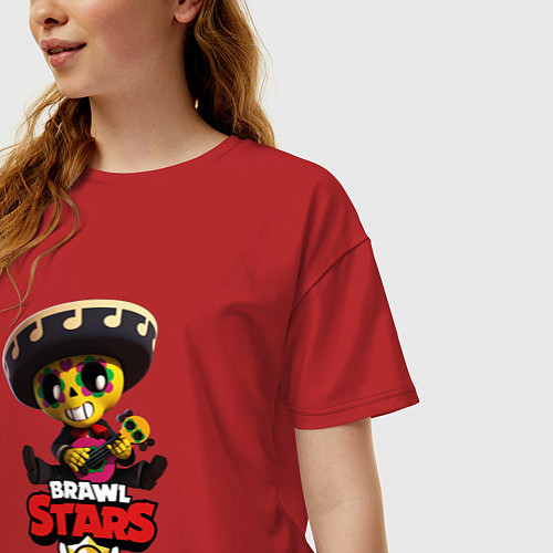 Женская футболка оверсайз Brawl Stars / Красный – фото 3