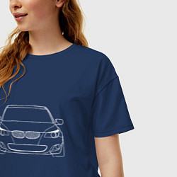 Футболка оверсайз женская BMW E60, цвет: тёмно-синий — фото 2