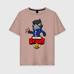 Женская футболка оверсайз BRAWL STARS CROW