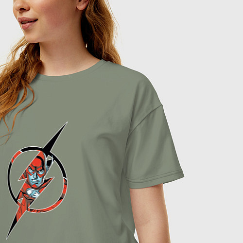 Женская футболка оверсайз Flash / Авокадо – фото 3