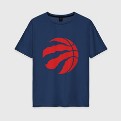 Футболка оверсайз женская Toronto Raptors, цвет: тёмно-синий