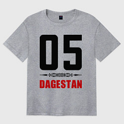 Футболка оверсайз женская 05 Dagestan, цвет: меланж