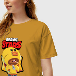 Футболка оверсайз женская BRAWL STARS SALLY LEON, цвет: горчичный — фото 2