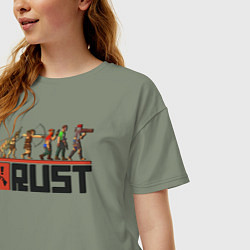 Футболка оверсайз женская Evolution Rust, цвет: авокадо — фото 2