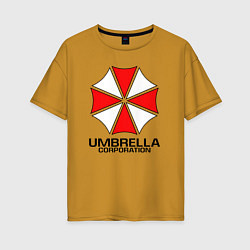 Футболка оверсайз женская UMBRELLA CORP, цвет: горчичный