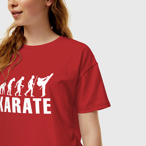 Женская футболка оверсайз Karate Evolution / Красный – фото 3