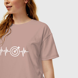 Футболка оверсайз женская Archer's pulse, цвет: пыльно-розовый — фото 2