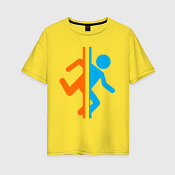 Футболка оверсайз женская PORTAL, цвет: желтый