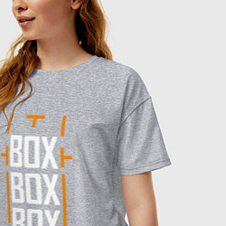 Футболка оверсайз женская Box box box, цвет: меланж — фото 2
