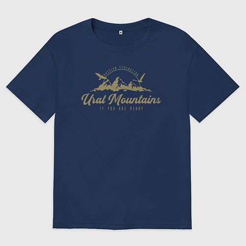 Женская футболка оверсайз Урал Gold Classic / Тёмно-синий – фото 1