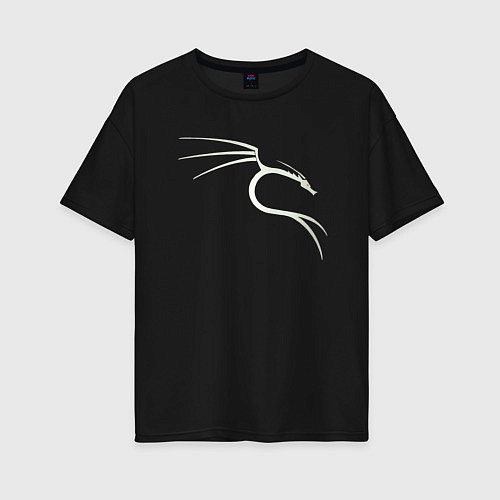 Женская футболка оверсайз Kali Linux / Черный – фото 1