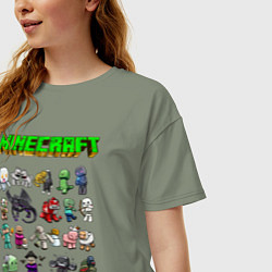 Футболка оверсайз женская Minecraft, цвет: авокадо — фото 2