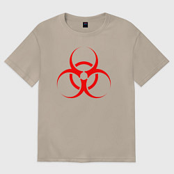 Футболка оверсайз женская BIOHAZARD, цвет: миндальный