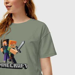 Футболка оверсайз женская MINECRAFT, цвет: авокадо — фото 2