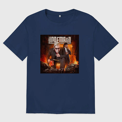 Женская футболка оверсайз LINDEMANN / Тёмно-синий – фото 1