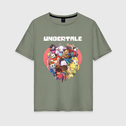 Футболка оверсайз женская UNDERTALE, цвет: авокадо