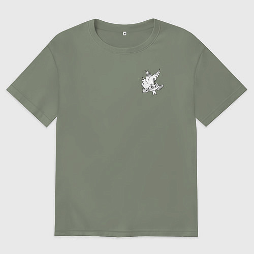 Женская футболка оверсайз LIL PEEP НА СПИНЕ / Авокадо – фото 1