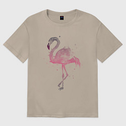 Футболка оверсайз женская Flamingo, цвет: миндальный