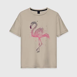 Футболка оверсайз женская Flamingo, цвет: миндальный