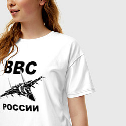 Футболка оверсайз женская ВВС России, цвет: белый — фото 2