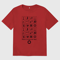 Футболка оверсайз женская PORTAL, цвет: красный