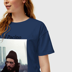 Футболка оверсайз женская Аль Пачино, цвет: тёмно-синий — фото 2