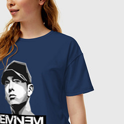 Футболка оверсайз женская Eminem, цвет: тёмно-синий — фото 2