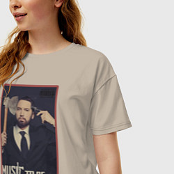 Футболка оверсайз женская Eminem, цвет: миндальный — фото 2