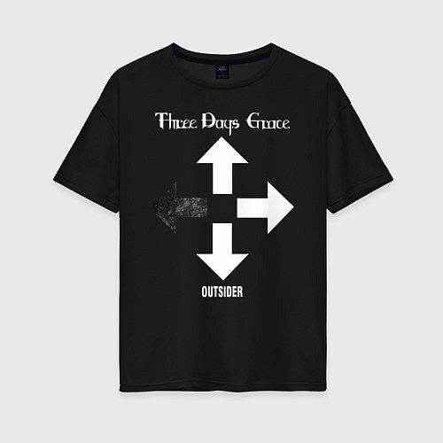 Женская футболка оверсайз Three Days Grace / Черный – фото 1