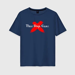 Футболка оверсайз женская Three Days Grace, цвет: тёмно-синий