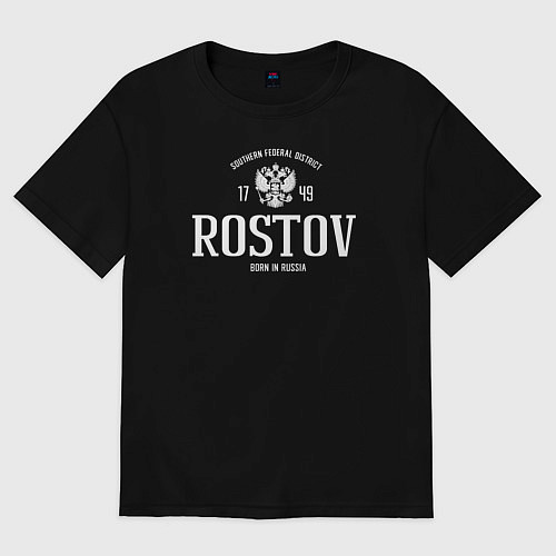 Женская футболка оверсайз Ростов Born in Russia / Черный – фото 1