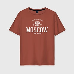 Женская футболка оверсайз Москва Born in Russia