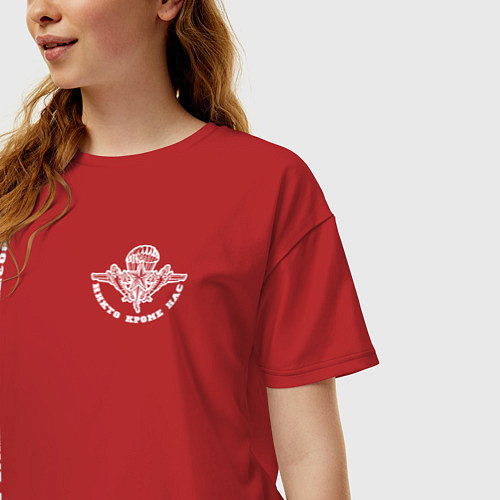 Женская футболка оверсайз Воздушно Десантные Войска / Красный – фото 3