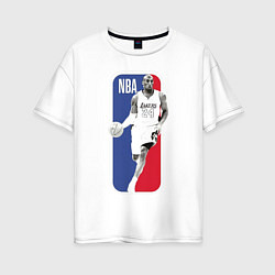 Футболка оверсайз женская NBA Kobe Bryant, цвет: белый