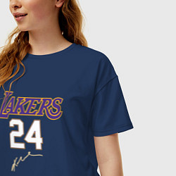 Футболка оверсайз женская LA LAKERS, цвет: тёмно-синий — фото 2