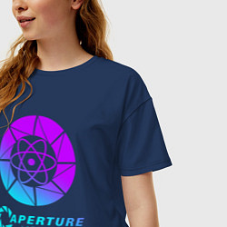 Футболка оверсайз женская PORTAL, цвет: тёмно-синий — фото 2